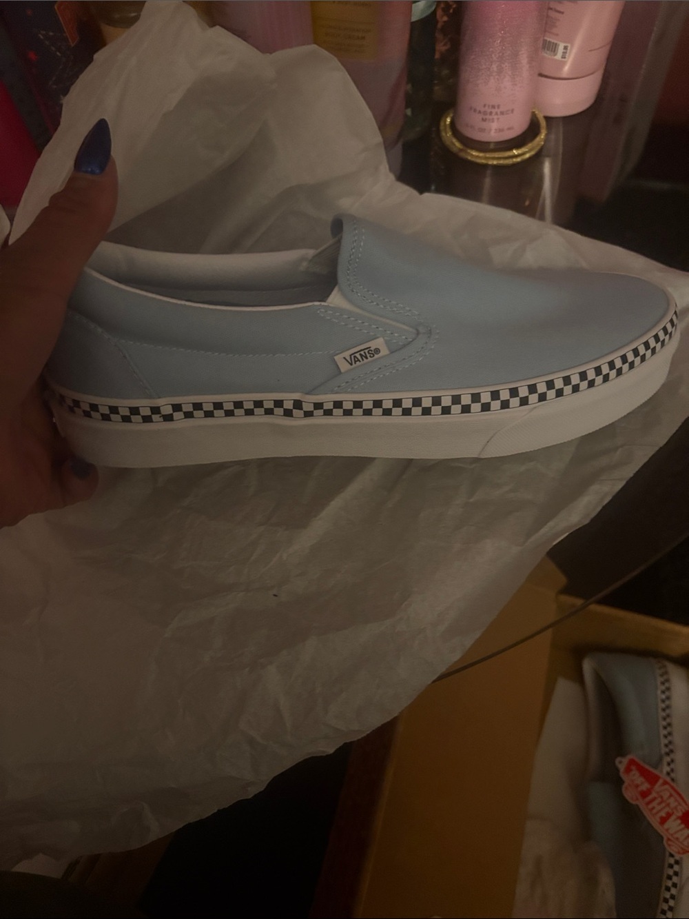 Vans Light Blue Checkerboard Midsole - Men
